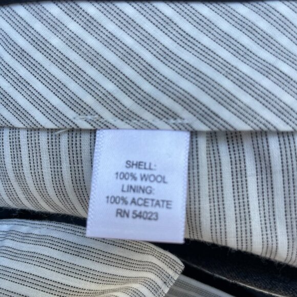 BANANA REPUBLIC 100% Wool  Dress Pants Men's 35 x 32 (29) Tailored Slim Fit Gray - Picture 8 of 8